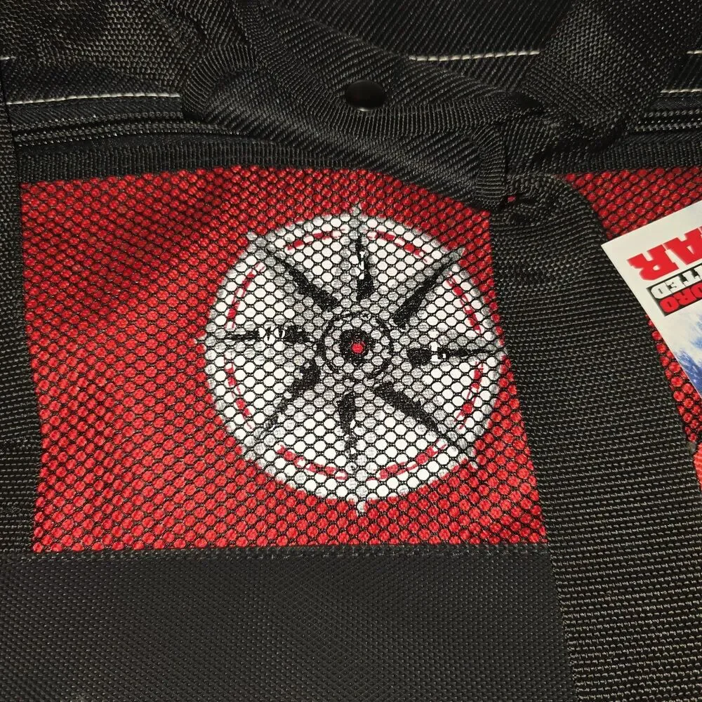 Marlboro Compass Logo Duffle Bag Gym Bag Red Black Canvas 21